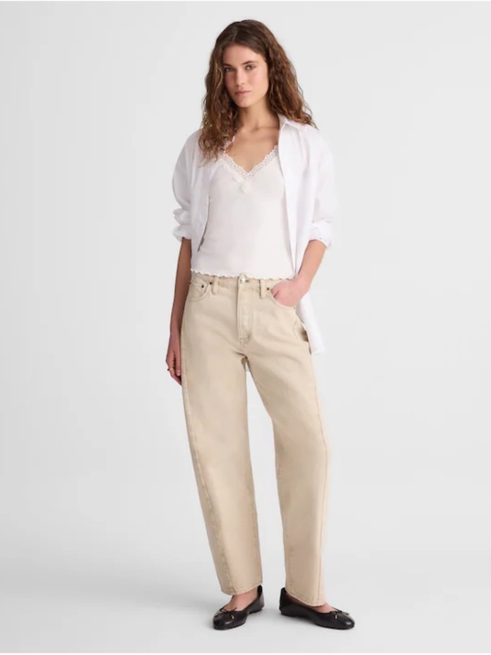 Madewell Pieced Barrel-Leg Jeans • size 28 • NWT • NZ067